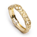 18k Yellow Gold Interlocking G Arabesque Ring, Size 17 8