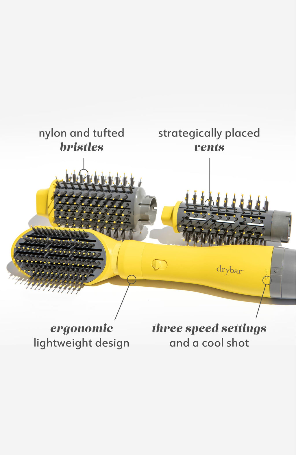 The Triple Shot Interchangeable Blow-Dryer Brush