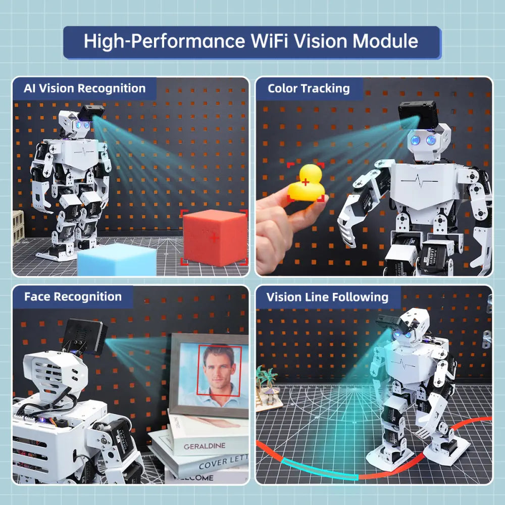 Hiwonder Tonybot Humanoid Robot with AI Vision & Voice Interaction, Educational Programming Kit, Supports Arduino, Scratch & Python (Advanced Kit)