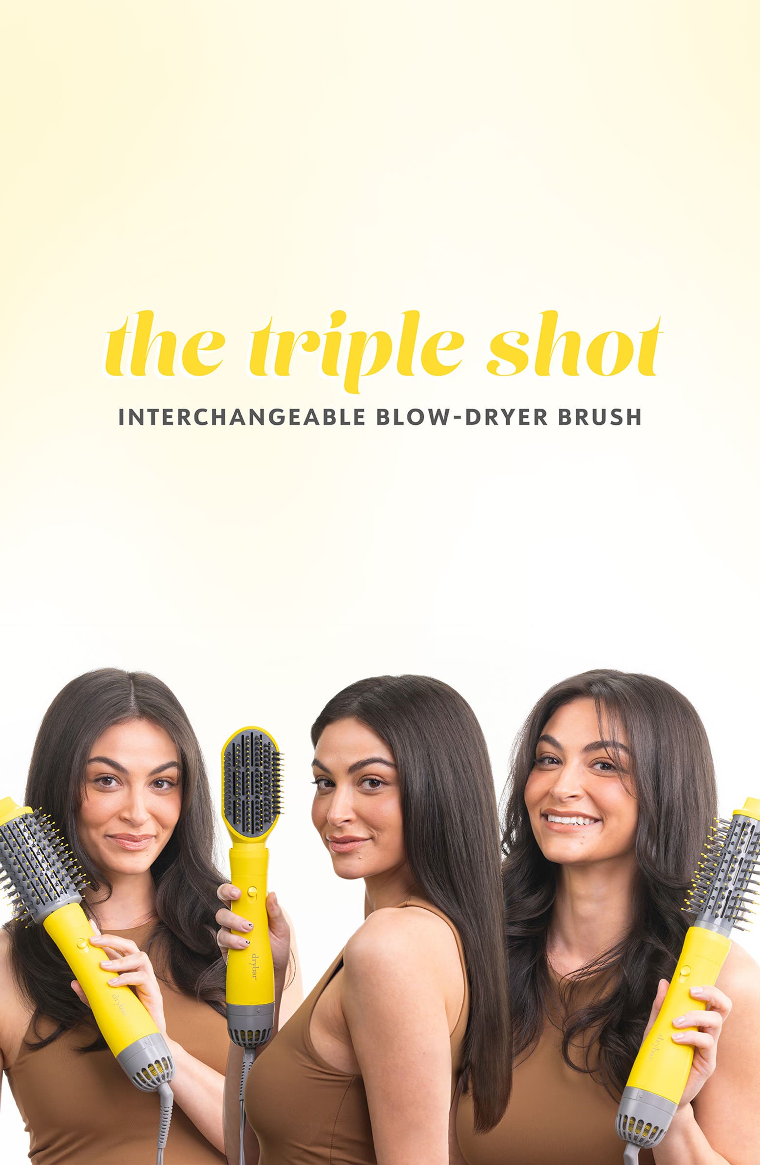 The Triple Shot Interchangeable Blow-Dryer Brush