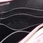 Pink Rhinestone Hourglass Wallet on Chain w/ Box