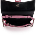 Pink Rhinestone Hourglass Wallet on Chain w/ Box