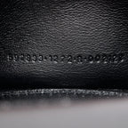 Suede Rhinestone Hourglass XS Top Handle Bag w/ Strap