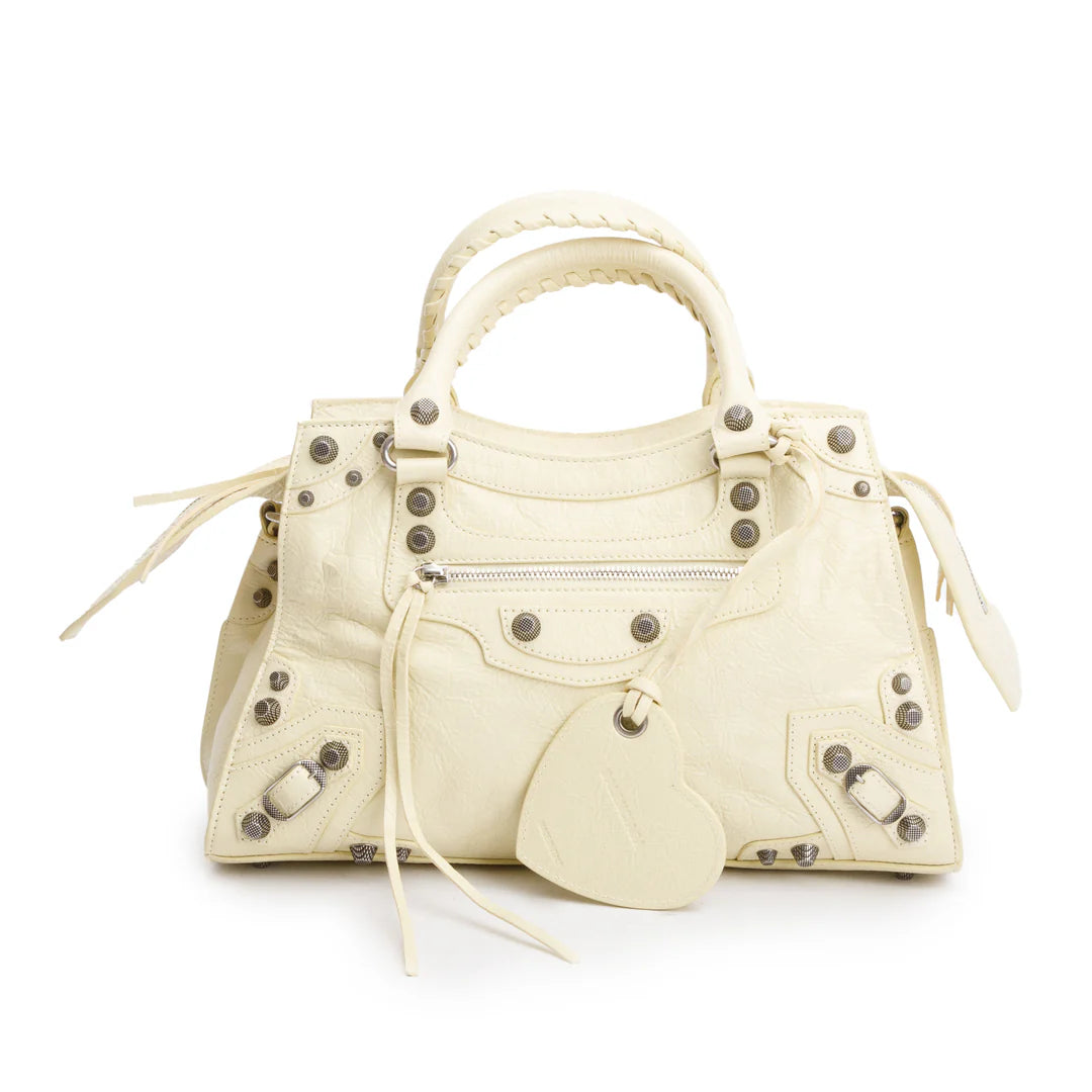 Yellow Arena Leather Small Neo Le Cagole Classic City Bag