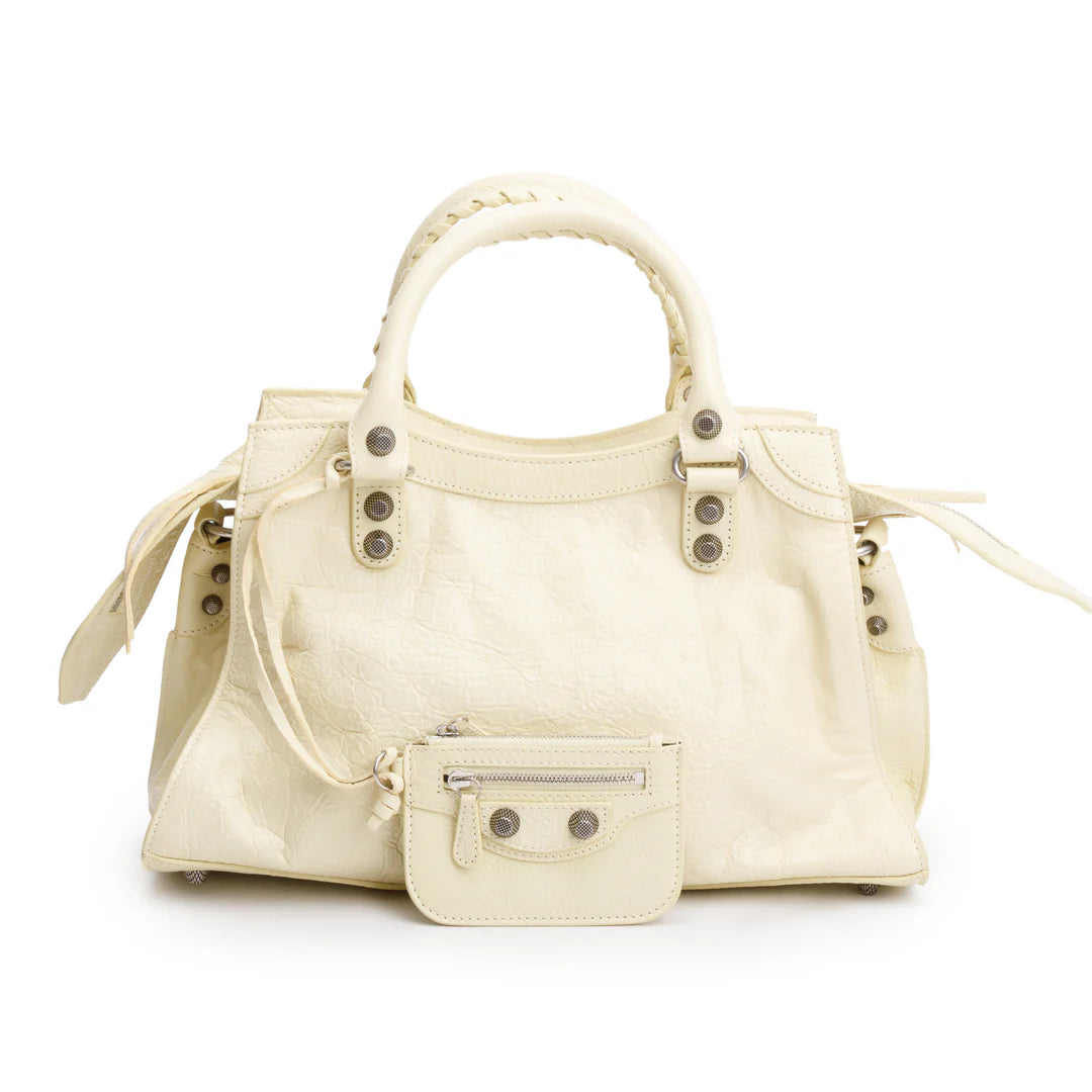 Yellow Arena Leather Small Neo Le Cagole Classic City Bag
