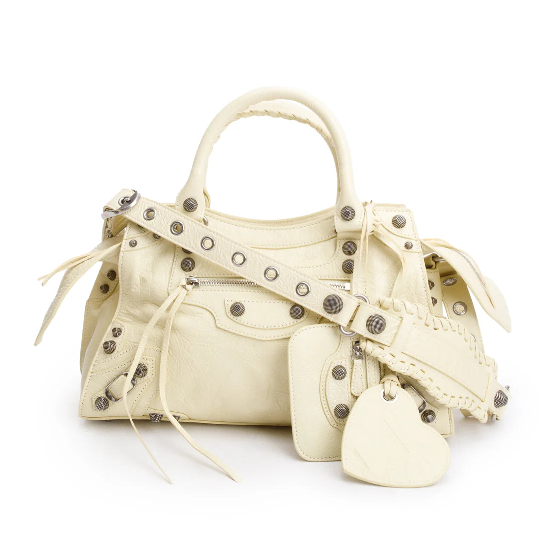 Yellow Arena Leather Small Neo Le Cagole Classic City Bag