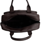 Brown intrecciato Leather Top Handle Briefcase