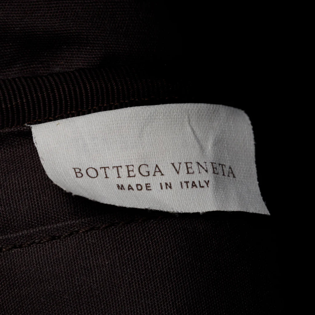 Brown intrecciato Leather Top Handle Briefcase