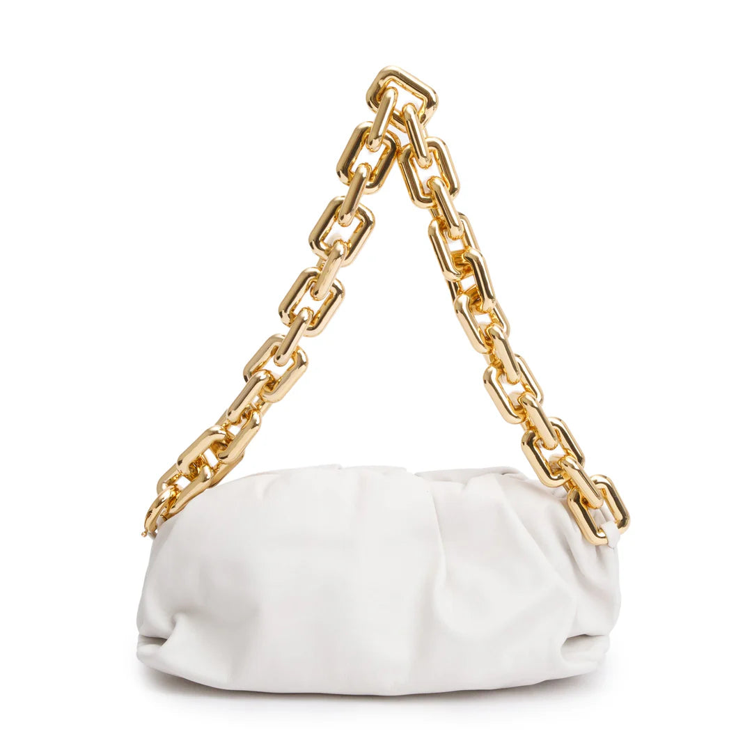 White Nappa Leather The Chain Pouch