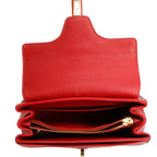 Red Calfskin Leather Small 16 Bag w/ Strap