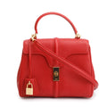 Red Calfskin Leather Small 16 Bag w/ Strap