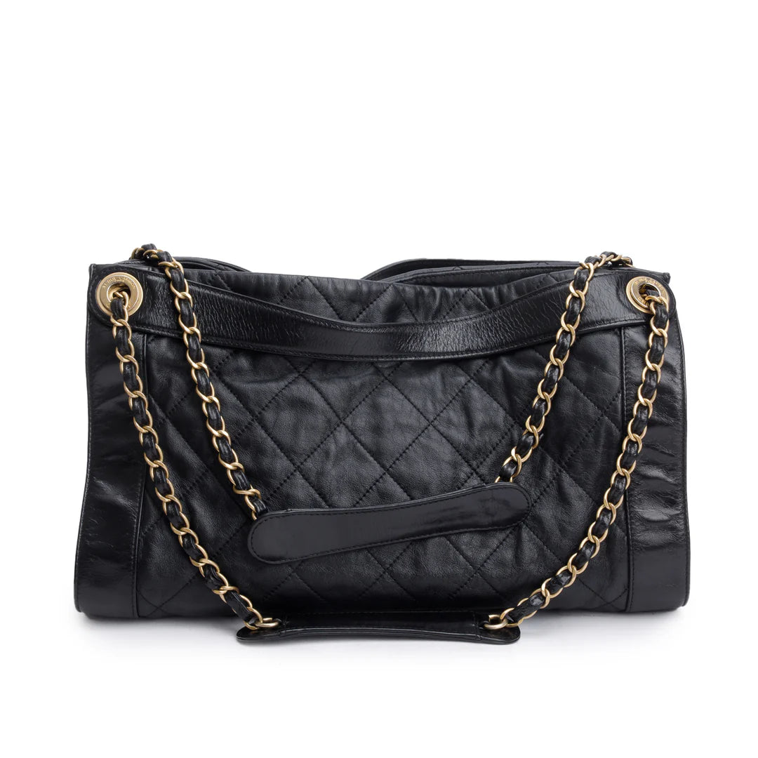 Black Quilted Calfskin Leather Small In The Mix Tote