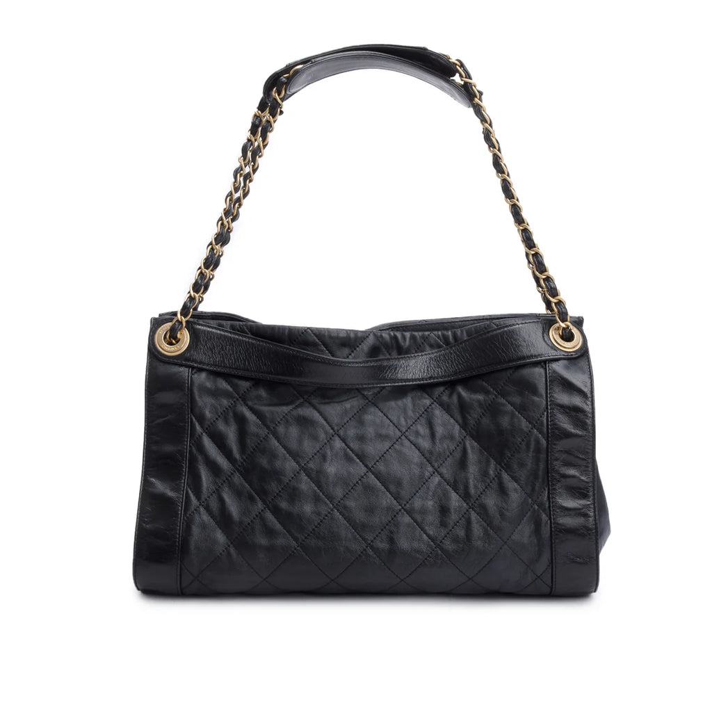 Black Quilted Calfskin Leather Small In The Mix Tote