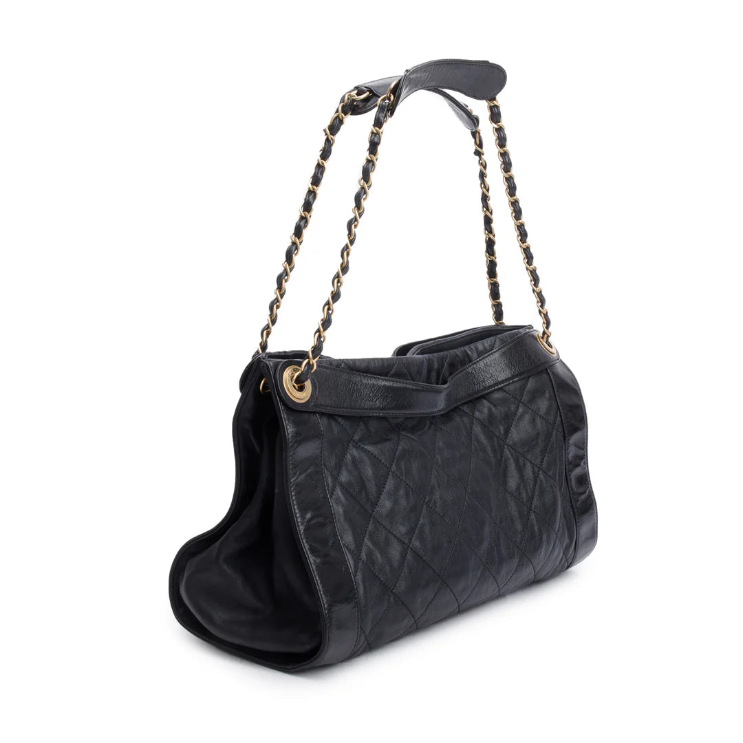 Black Quilted Calfskin Leather Small In The Mix Tote