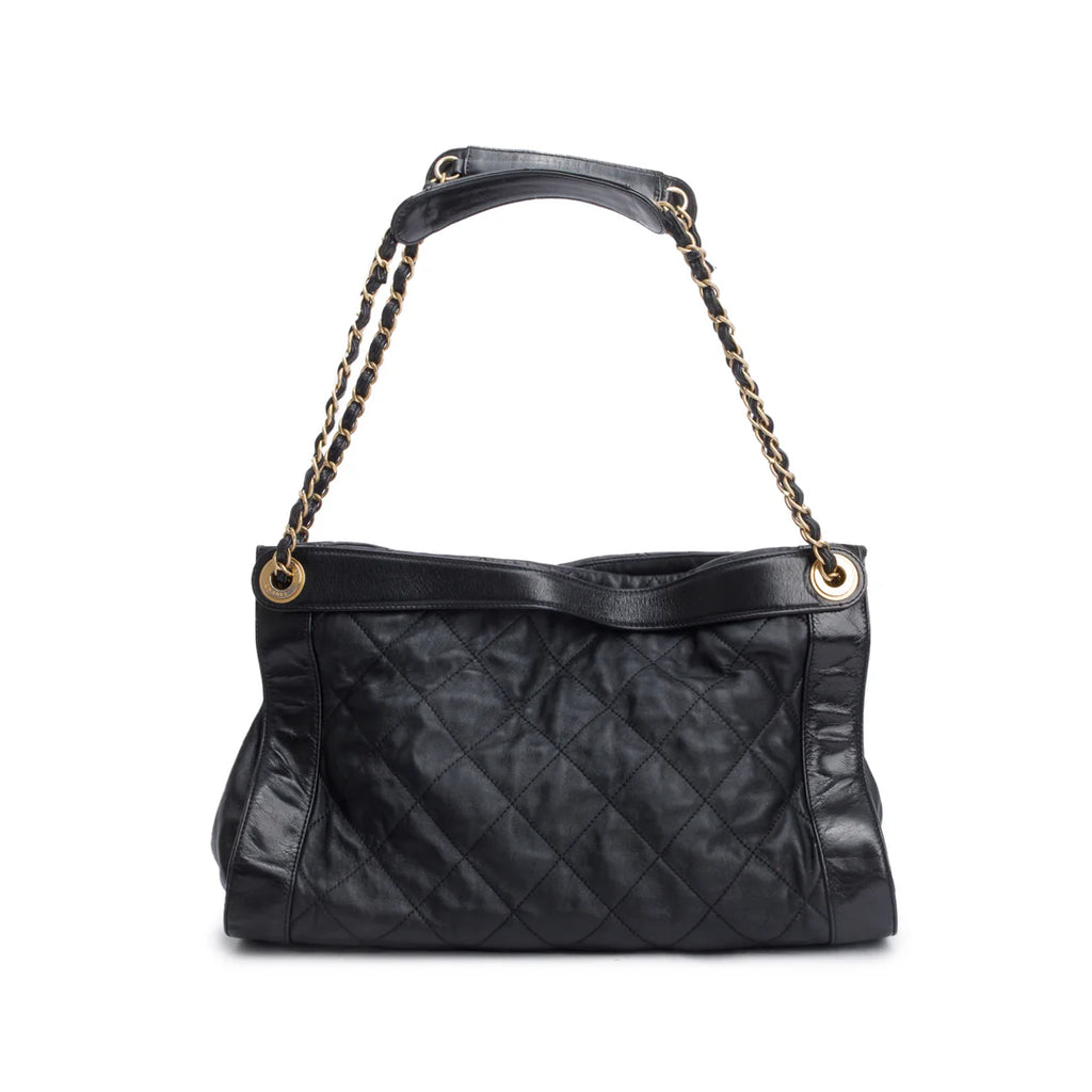 Black Quilted Calfskin Leather Small In The Mix Tote