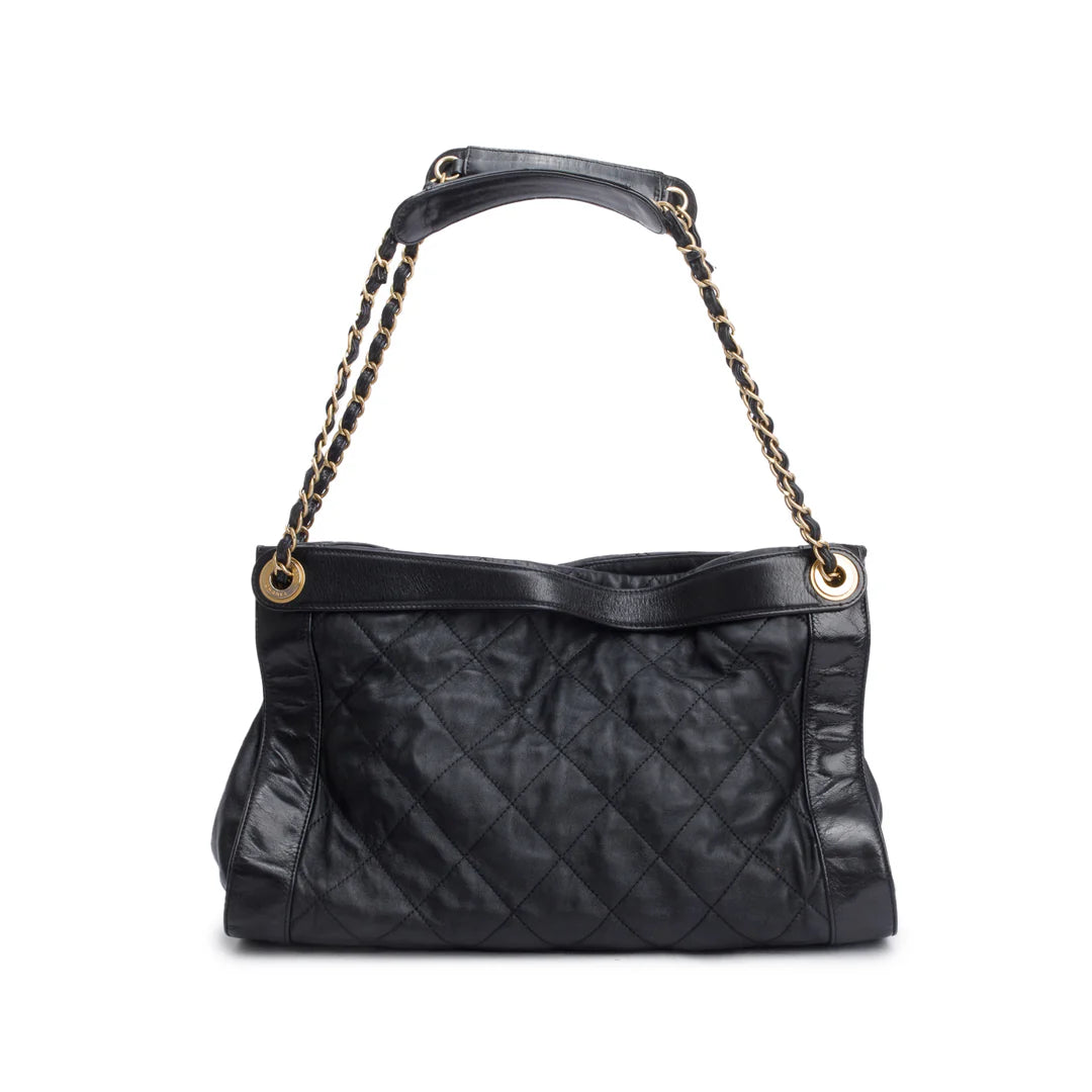 Black Quilted Calfskin Leather Small In The Mix Tote