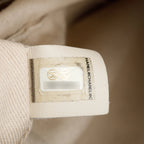 Black Lambskin Leather Camellia Logo Tote Bag