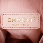 Black Perforated Calfskin See Through Bucket Bag w/ Pouch