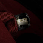 Black Quilted Calfskin Leather Expandable Travel Bag w/ Strap