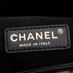 Black Quilted Lambskin Leather Boy Shopping Tote