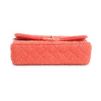 Coral Tweed Classic Medium Double Flap Bag