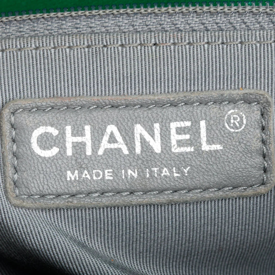 Metallic Green Quilted Calfskin Leather New Medium Boy Bag