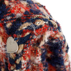 Multicolor Tweed Charms Wallet On Chain w/ Authenticity Card