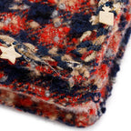 Multicolor Tweed Charms Wallet On Chain w/ Authenticity Card