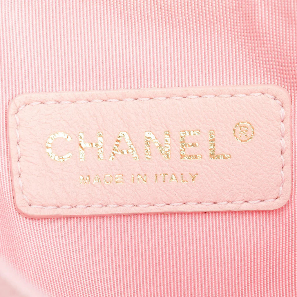 Pink Patent Leather Transparent PVC Triple CC Logo Tote