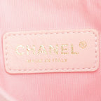 Pink Patent Leather Transparent PVC Triple CC Logo Tote