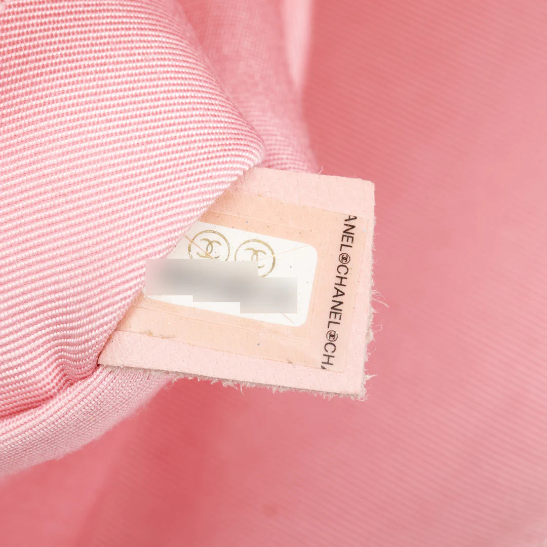 Pink Patent Leather Transparent PVC Triple CC Logo Tote