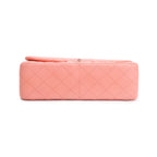 Pink Quilted Lambskin Leather Classic Jumbo Double Flap Bag w/ Authenticity Card