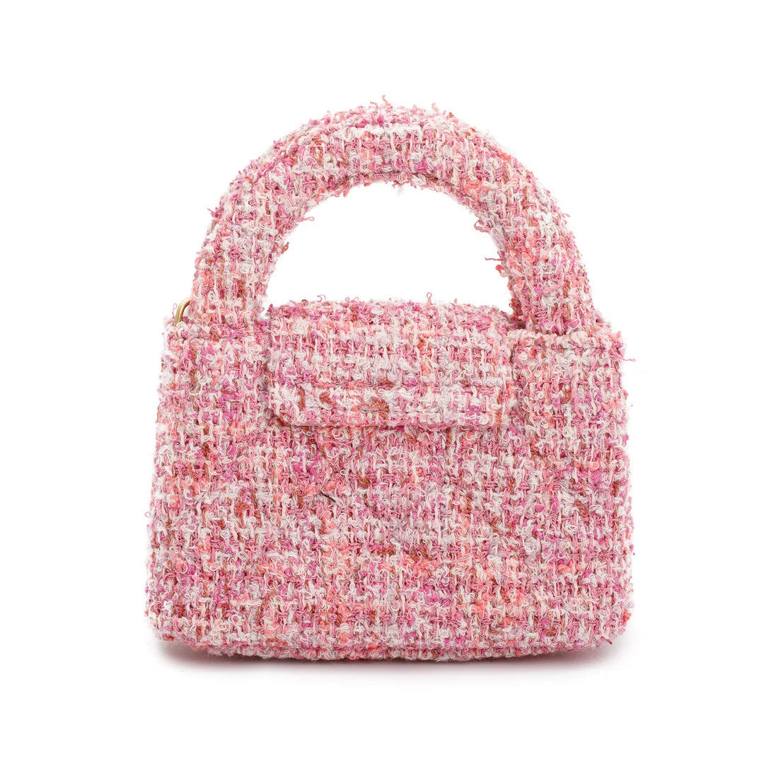 Pink Tweed Nano Kelly Shopper w/ Box