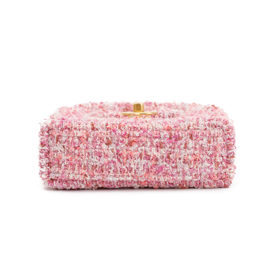 Pink Tweed Nano Kelly Shopper w/ Box