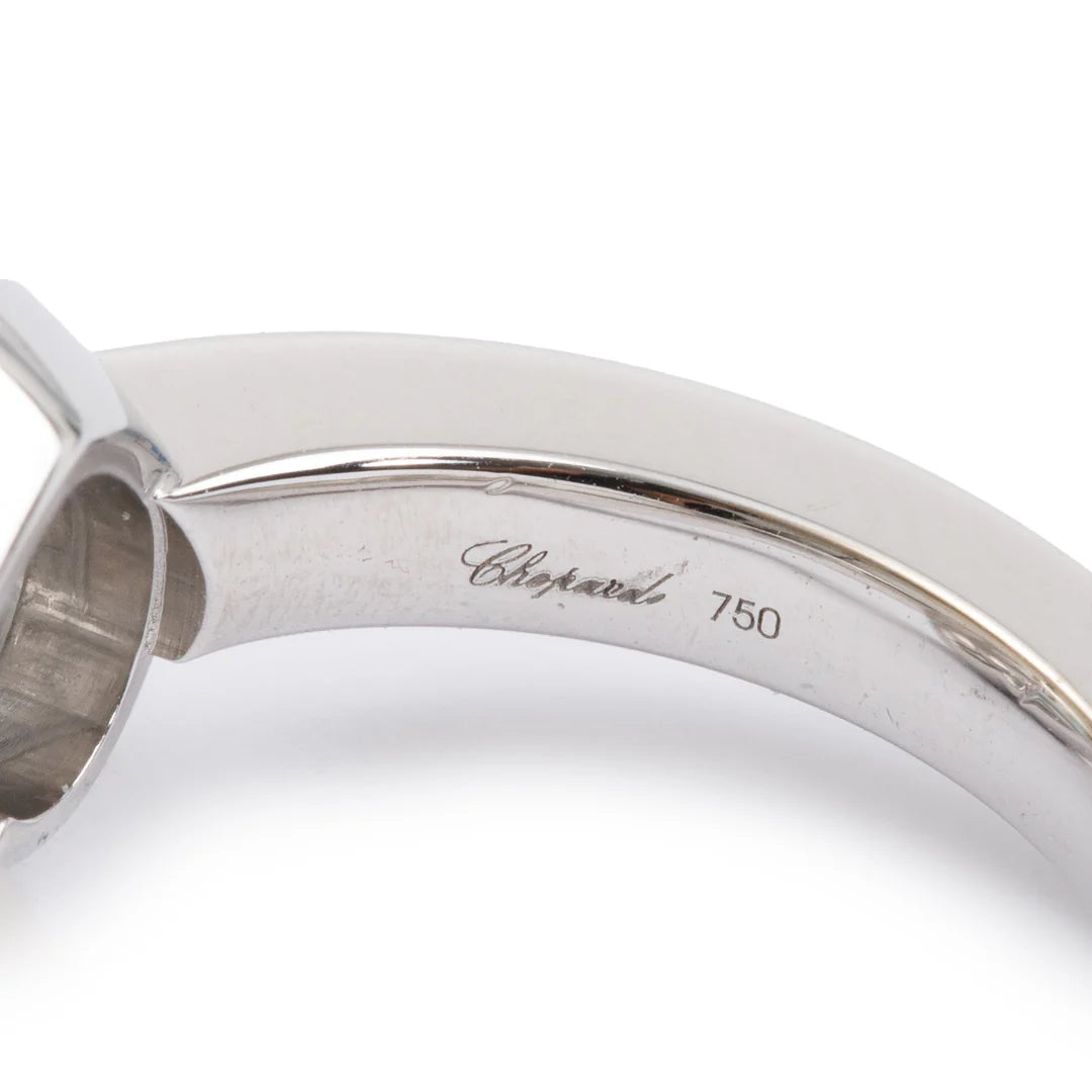 18k White Gold Happy Diamonds Heart Ring, Size 6