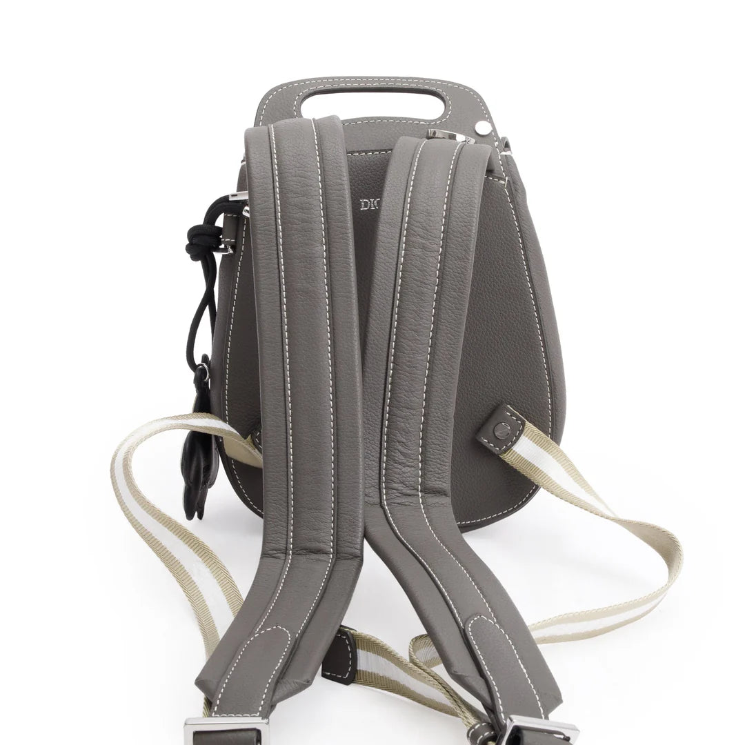 Grey Leather Mini Gallop Backpack w/ Box