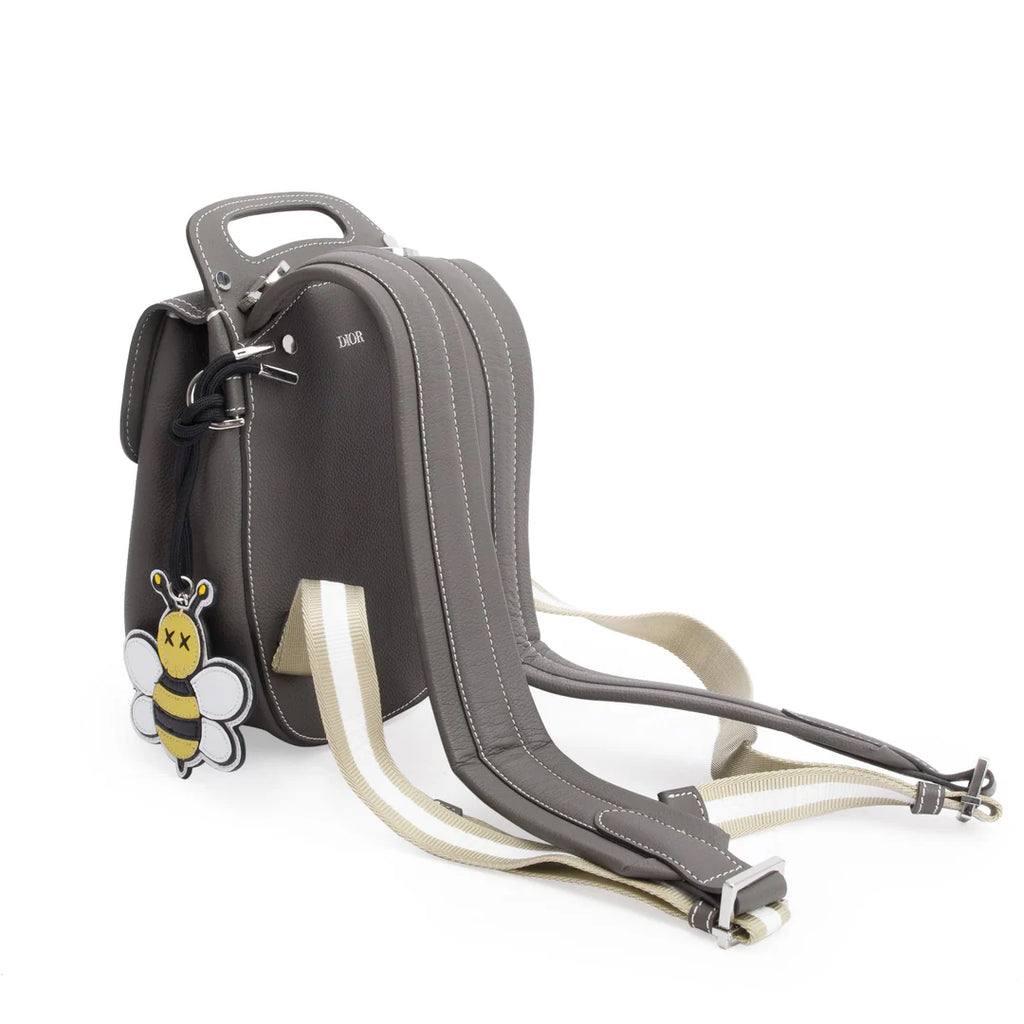 Grey Leather Mini Gallop Backpack w/ Box