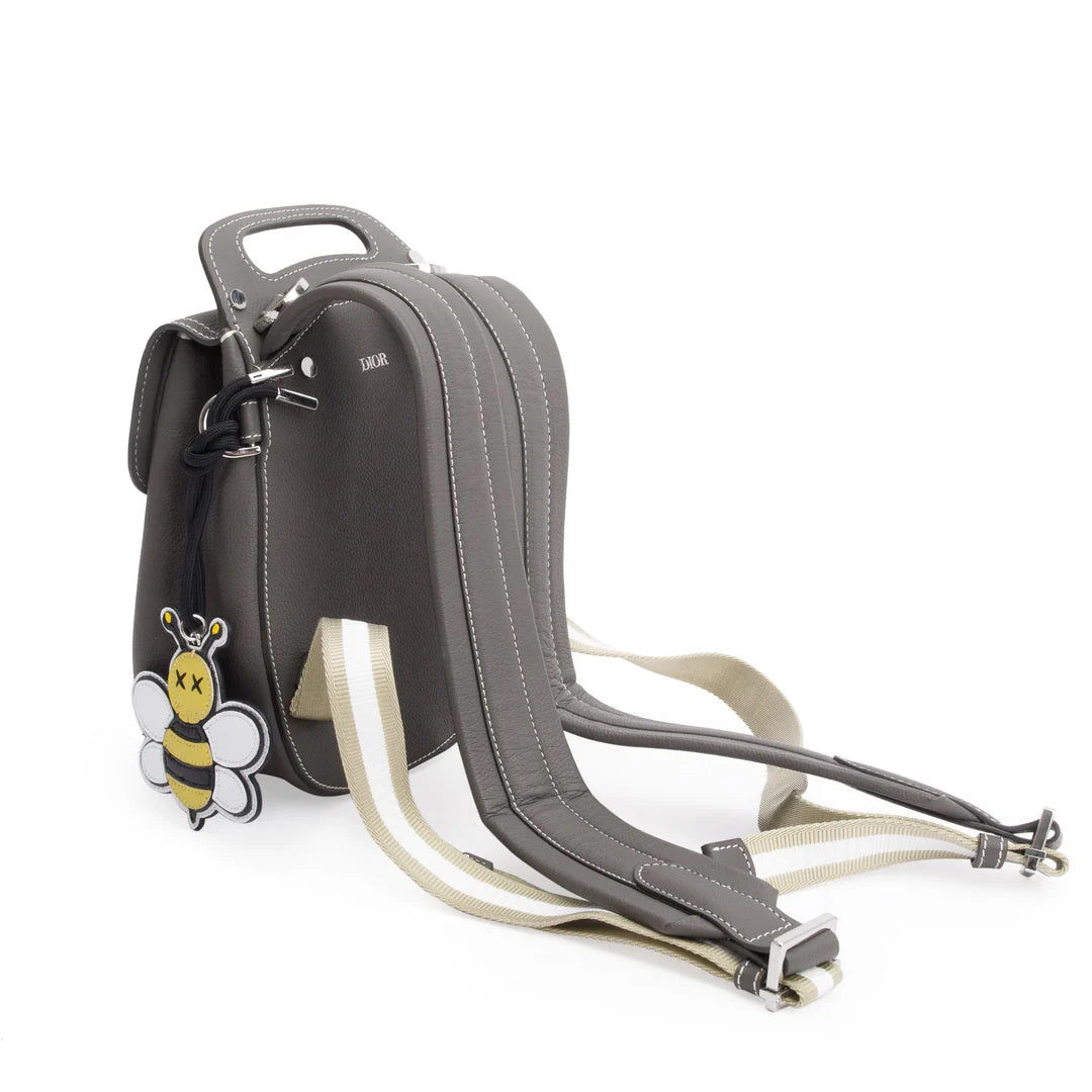 Grey Leather Mini Gallop Backpack w/ Box