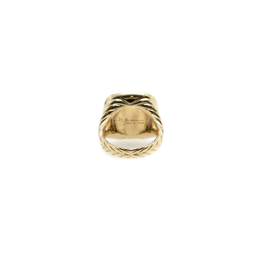 18k Gold Albion Ring with Citrine and Diamonds
