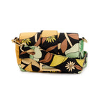 Multicolour Printed Nylon Baguette Belt Bag w/ Box