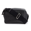 Black Leather Jumbo GG Medium Messenger Bag
