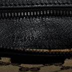 Black Leather Large Duffle Bag with Tonal Double G w/ Strap