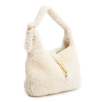 Ivory Shearling Small Jackie 1961 Shoulder Bag w/ Strap