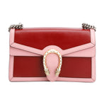 Red/Pink Bicolor Calfskin Leather Small Dionysus Shoulder Bag