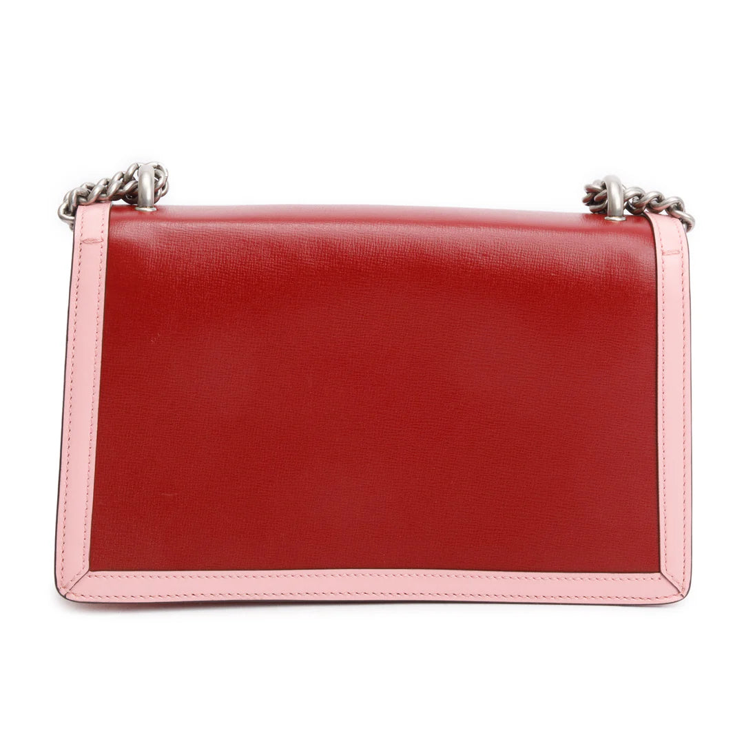 Red/Pink Bicolor Calfskin Leather Small Dionysus Shoulder Bag