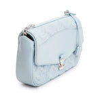 Blue Lambskin Mama Broderie Bag