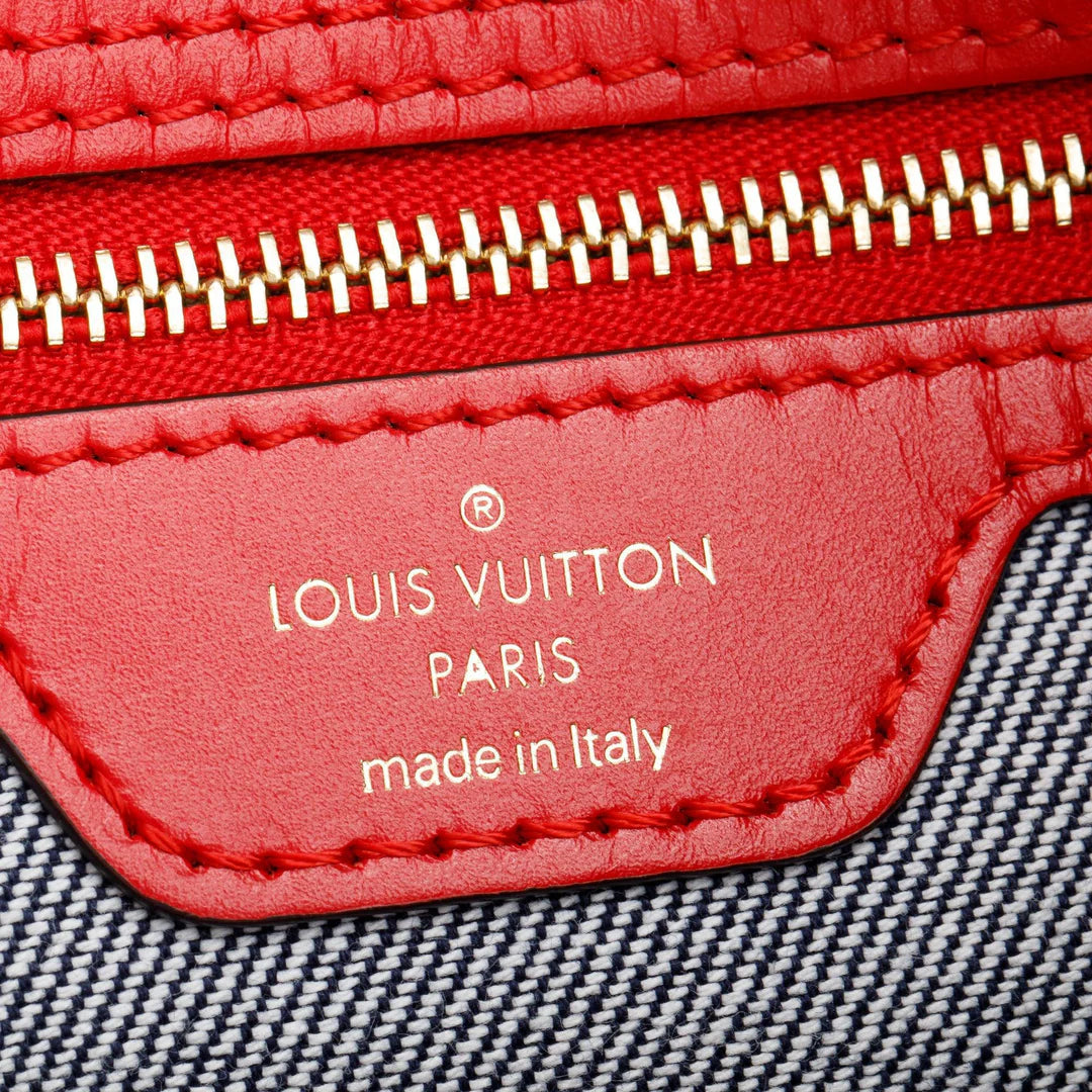 Blue Monogram Damier Denim OnTheGo GM w/ Box &amp; Receipt