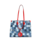 Blue Monogram Damier Denim OnTheGo GM w/ Box &amp; Receipt