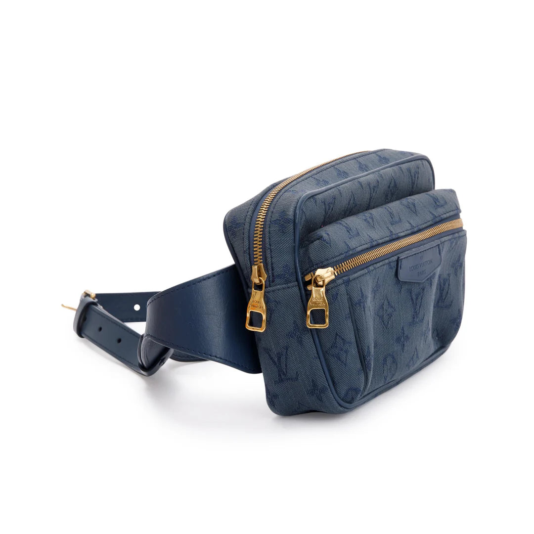 Denim Monogram Outdoor Bumbag w/ Box