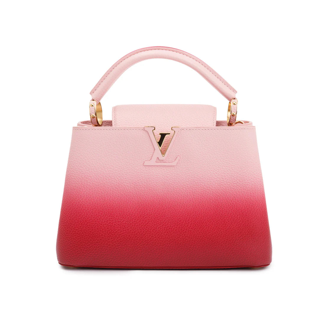 Pink Ombre Calfskin Leather Capucines BB w/ Strap